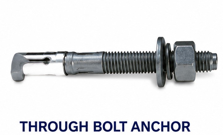 Wedge through anchor bolt for concrete