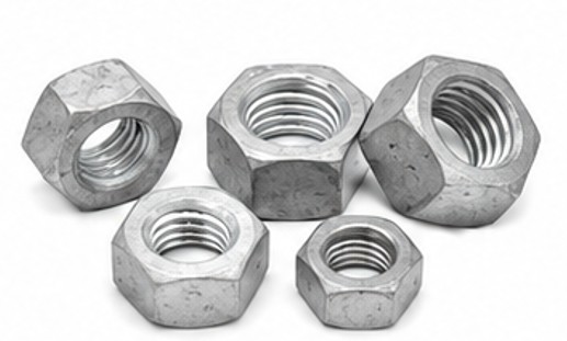 Hot-dip galvanized hex nuts