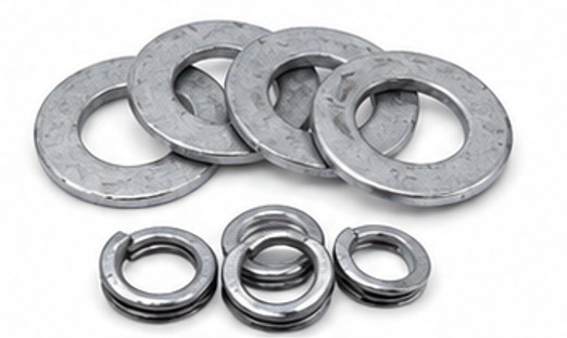 Hot-dip galvanized flat and spring washers