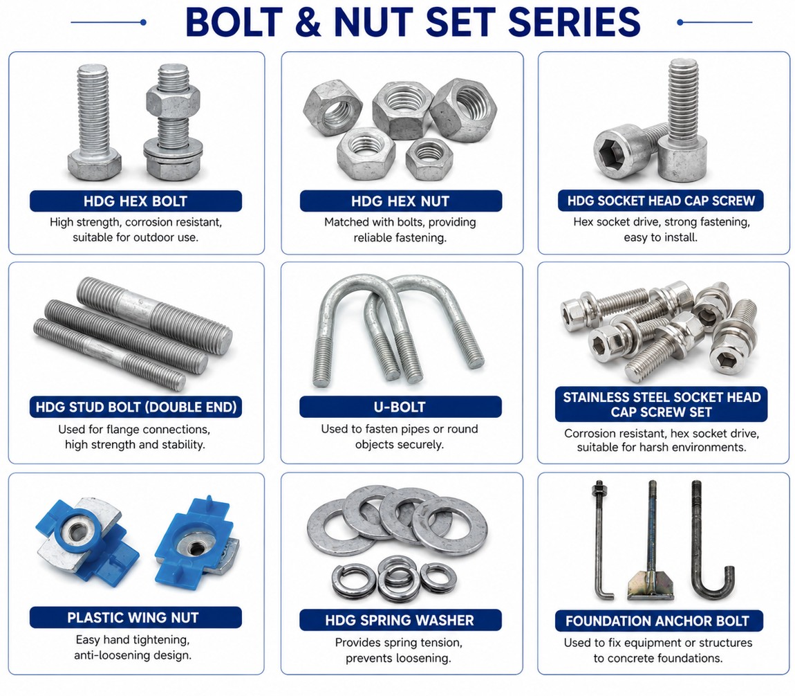 Bolts and nuts